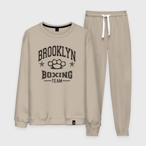 Мужской костюм хлопок с принтом Brooklyn boxing, вид спереди #2