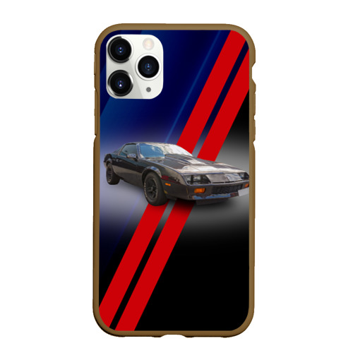 Чехол для iPhone 11 Pro матовый Американский маслкар Chevrolet Camaro 1983 года, цвет коричневый