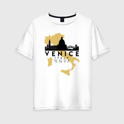 Женская футболка хлопок Oversize Итальянская Венеция