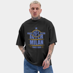 Мужская футболка Oversize хлопок texturе Inter Milan fans club - фото 2