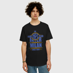 Мужская футболка хлопок Oversize Inter Milan fans club - фото 2