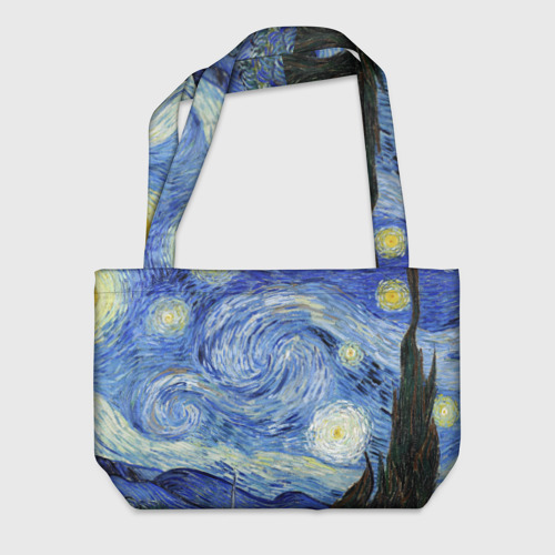 Пляжная сумка 3D Кот Бегемот на примусе в Звездной ночи - фото 2