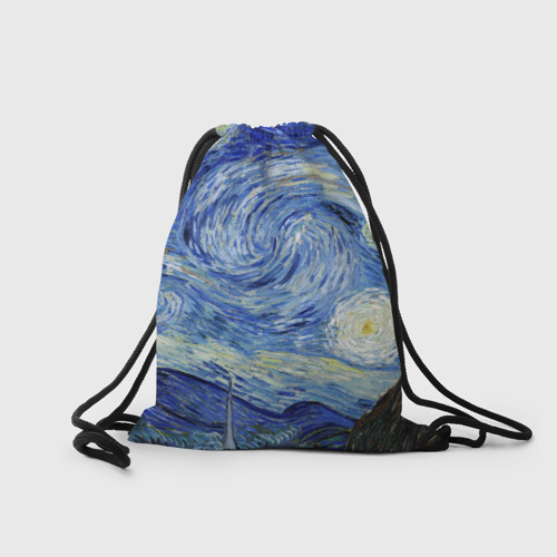 Рюкзак-мешок 3D Кот Бегемот на примусе в Звездной ночи - фото 2
