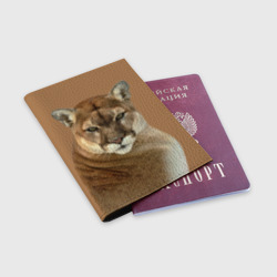 Обложка для паспорта матовая кожа Пума хищница - фото 2