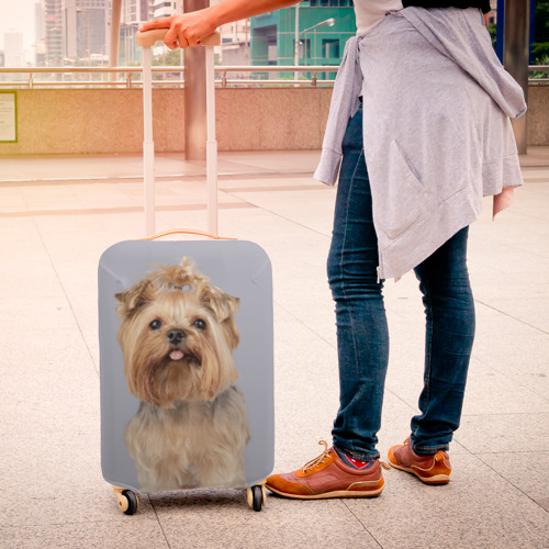 Чехол для чемодана 3D Йоркширский терьер собака, цвет 3D печать - фото 4