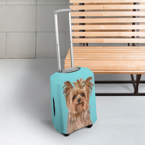 Чехол для чемодана 3D Йоркширский терьер собака, цвет 3D печать - фото 3