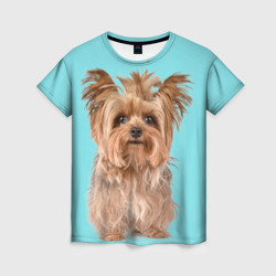Женская футболка 3D Йоркширский терьер собака