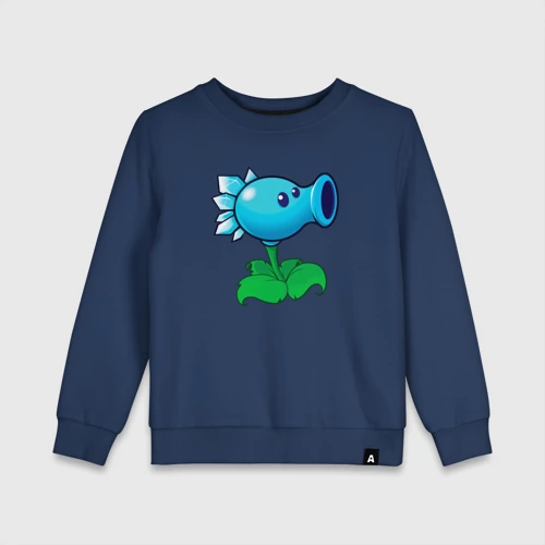 Детский свитшот хлопок с принтом Ледяной горохострел, вид спереди #2