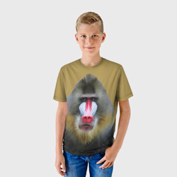 Детская футболка 3D Мандрил обезьяна - фото 2