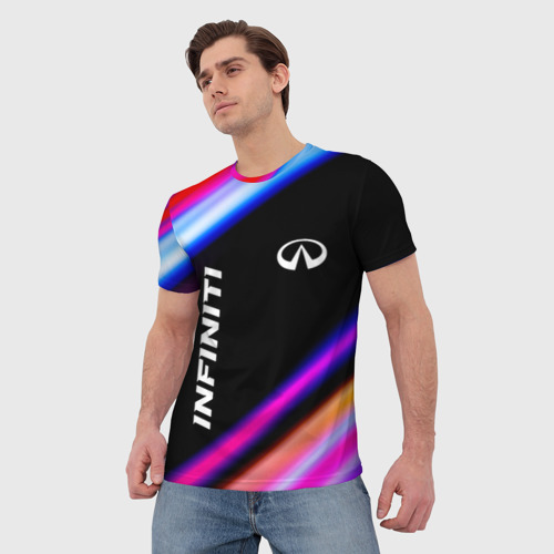Мужская футболка 3D Infiniti Speed lights, цвет 3D печать - фото 3