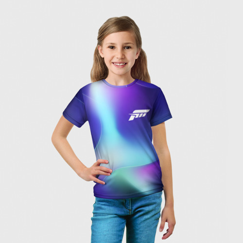 Детская футболка 3D Forza Horizon northern cold, цвет 3D печать - фото 5