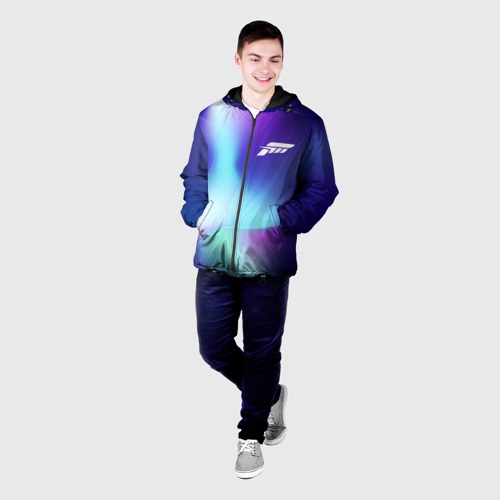 Мужская куртка 3D с принтом Forza Horizon northern cold, фото на моделе #1