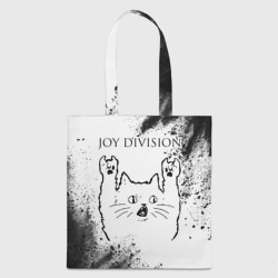 Шоппер 3D Joy Division рок кот на светлом фоне