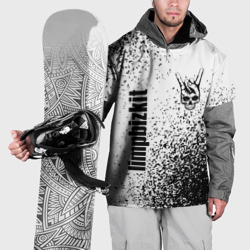 Накидка на куртку 3D Limp Bizkit и рок символ на светлом фоне