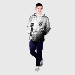 Мужская куртка 3D Limp Bizkit и рок символ на светлом фоне - фото 2