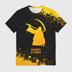 Мужская футболка 3D Children of Bodom - gold gradient