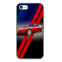 Чехол для iPhone 5/5S матовый Американский маслкар Pontiac Firebird 3 поколение