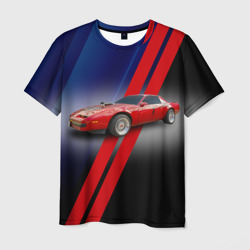 Мужская футболка 3D Американский маслкар Pontiac Firebird 3 поколение