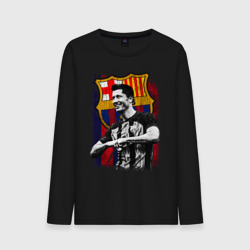 Мужской лонгслив хлопок Левандовски Барселона