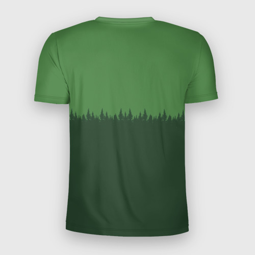 Мужская футболка 3D Slim с принтом Погранзастава, вид сзади #1