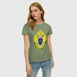 Женская футболка хлопок Пограничные войска - герб - фото 2
