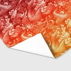 Бумага для упаковки 3D Огненная татуировка с элементами дракона - фото 2