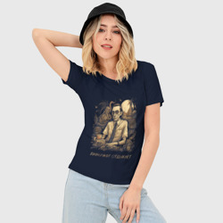 Женская футболка 3D Slim Лавкрафт отдыхает - фото 2