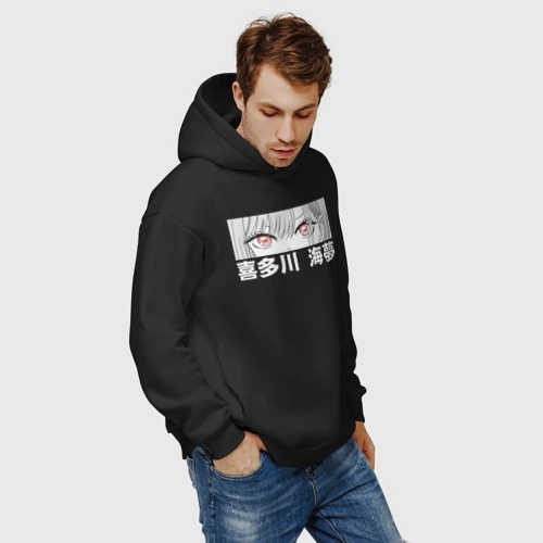 Мужская светящаяся толстовка с принтом Глаза Китагавы Марин, фото #4