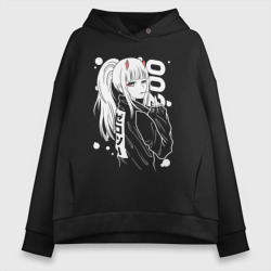 Женское светящееся худи Zero two anime tyan