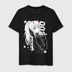 Светящаяся мужская футболка Zero two anime tyan