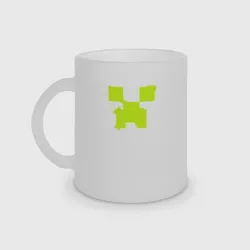 Кружка матовая стеклянная Lime Creeper eyes