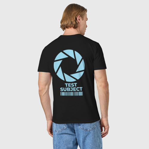Светящаяся мужская футболка Test subject Portal, цвет черный - фото 5