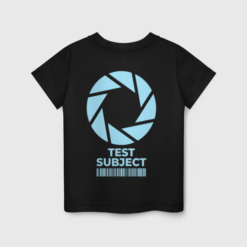 Светящаяся детская футболка Test subject Portal, цвет черный - фото 3