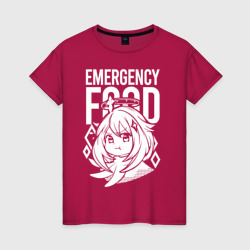 Светящаяся женская футболка Emergency food Paimon