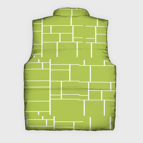 Мужской жилет утепленный 3D с принтом Цвет зеленый салатовый тренд, вид сзади #1