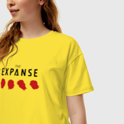 Женская футболка хлопок Oversize The expanse - Heads - фото 2