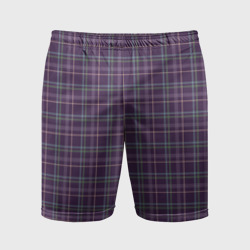 Мужские шорты спортивные Джентльмены Шотландка темно-фиолетовая