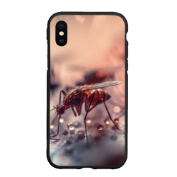 Чехол для iPhone XS Max матовый Комары-кровопийцы: арт нейросети