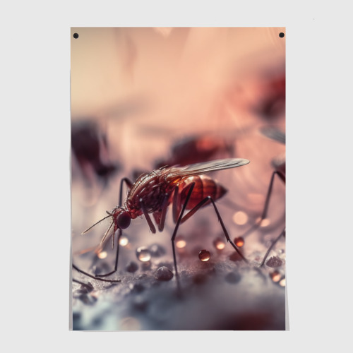 Постер Комары-кровопийцы: арт нейросети