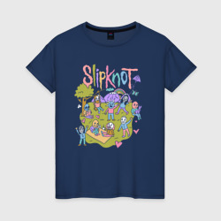 Светящаяся женская футболка Slipknot kindergarten