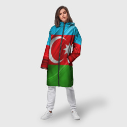 Женский дождевик 3D Азербайджанский флаг - фото 2