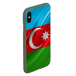 Чехол для iPhone XS Max матовый Азербайджанский флаг - фото 2
