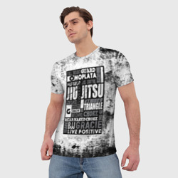 Мужская футболка 3D Jiu-Jitsu Collage grunge - фото 2