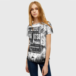 Женская футболка 3D Jiu-Jitsu Collage grunge - фото 2