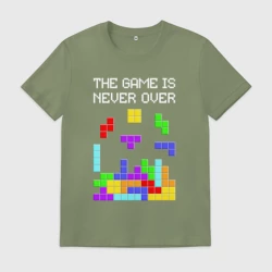 Мужская футболка хлопок Tetris - the game is never over