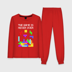 Женская пижама с лонгсливом хлопок Tetris - the game is never over