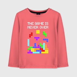 Детский лонгслив хлопок Tetris - the game is never over