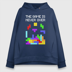 Женское худи Oversize хлопок Tetris - the game is never over