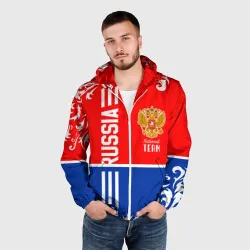 Мужская ветровка 3D Национальная команда России с орнаментом - фото 2