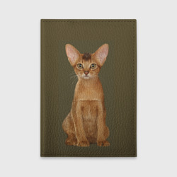 Обложка для автодокументов Абиссинская кошка рыжая